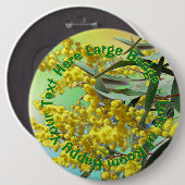 Voeg tekstwatje en gum Leaves Aussie Large Badge t Ronde Button 6,0 Cm (Voorkant /achterkant)