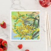 Voeg tekstwatje en gum Leaves Aussie Luncheon toe Servet (Insitu)