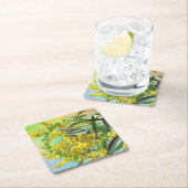 Voeg tekstwatje en gum Leaves Aussie toe Kartonnen Onderzetters (Insitu)