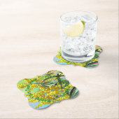 Voeg tekstwatje en gum Leaves Aussie toe Kartonnen Onderzetters (Insitu)