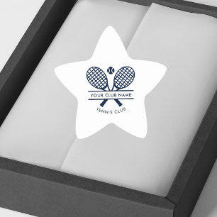 Voeg Tennis Club naam leden Minimalist Ster Sticker