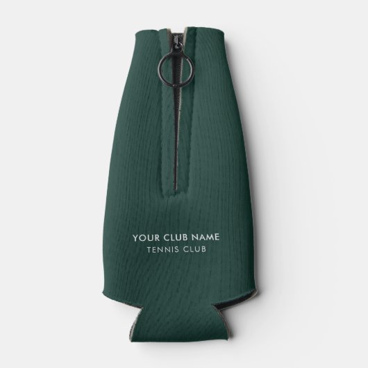 Voeg Tennis Club Naam Team Kleur Groen Custom Flesjeskoeler (Achterkant)