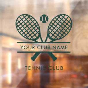 Voeg Tennis Club naam Team Trainers Custom Raamsticker