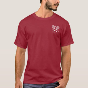 Voeg tennisclub naam team spelers swag custom t-shirt