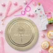 Voeg Text Gold Daisy toe Papieren Bordje (Feest)