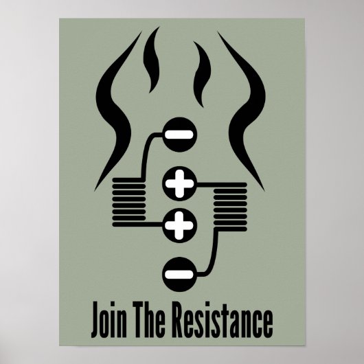 Voeg toe aan de resistentie - Licht Olijf Poster (Voorkant)
