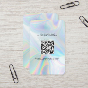 Voeg toe bedrijf Logo QR-code DIY Holographic Visitekaartje
