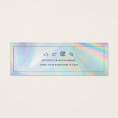 Voeg toe BedrijfsLogo Holographic Earning Display Mini Visitekaartjes (Achterkant)