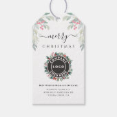 Voeg toe Business Logo Christmas Corporate Cadeaulabel (Voorkant)