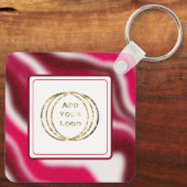 Voeg toe Business Logo Cool Christmas relatiegesch Sleutelhanger (Achterkant)