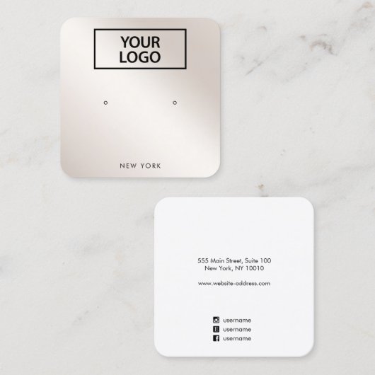 Voeg toe de Gradiënt van het Goud van het Manuscri Vierkante Visitekaartje (Voorkant / Achterkant)