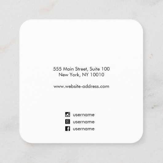 Voeg toe de Gradiënt van het Goud van het Manuscri Vierkante Visitekaartje (Achterkant)