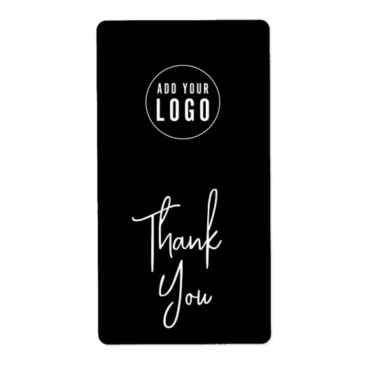 Voeg toe het Manuscript van Logo Dank u de Verpakk Etiket (Voorkant)