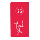 Voeg toe het Manuscript van Logo Dank u de Verpakk Etiket (Voorkant)