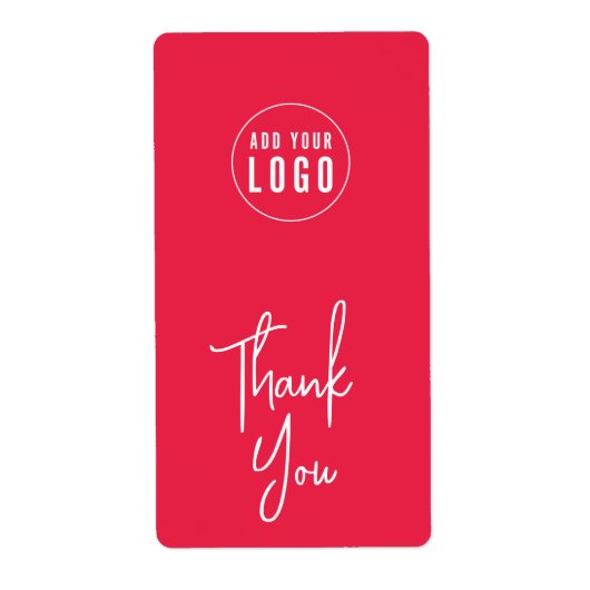Voeg toe het Manuscript van Logo Dank u de Verpakk Etiket (Voorkant)