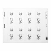 Voeg toe het Moderne Manuscript van de Logo Dank u Etiket (Full Sheet)