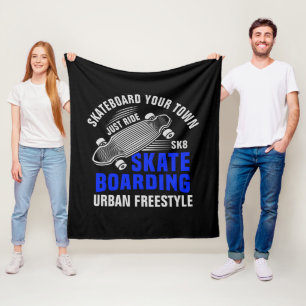 Voeg toe het Skateboard van het Skateboard van de  Fleece Deken