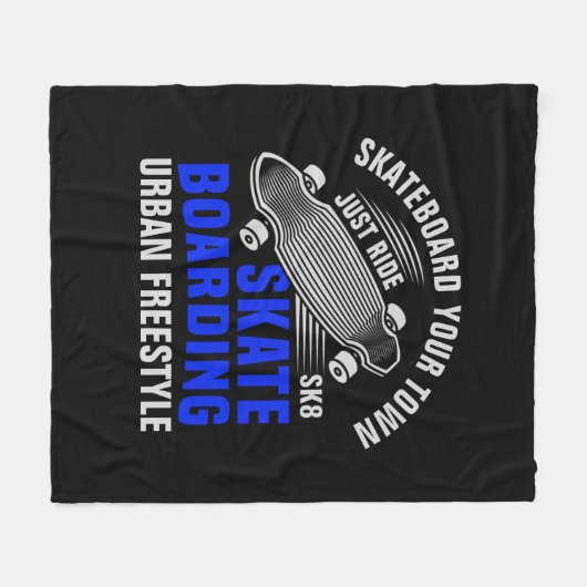 Voeg toe het Skateboard van het Skateboard van de Fleece Deken (Voorkant (Horizontaal))
