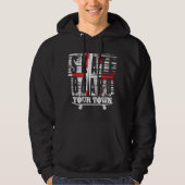 Voeg toe het Stad Town Skateboard Verhard Wit op Z Hoodie (Voorkant)