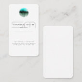 Voeg toe het witte Monogram van het Klein van de V Visitekaartje (Voorkant / Achterkant)