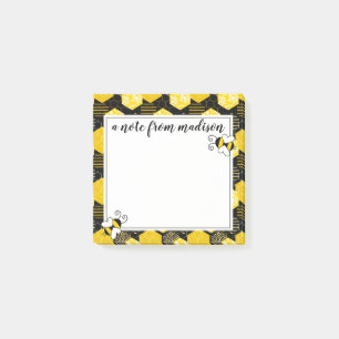 Voeg toe Jouw naam het Patroon van de Honingraat Post-it® Notes
