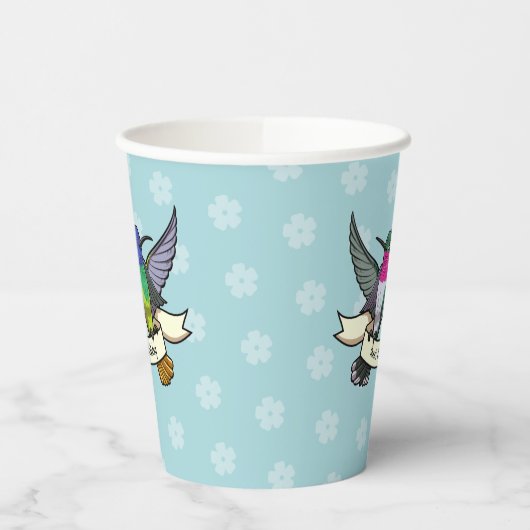 Voeg toe Jouw naam Verjaardagsfeest Kleurrijke Kol Papieren Bekers (Links)