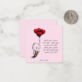 Voeg toe Jouw tekst Teddybeer Budget Valentijnsdag Notitiekaartje (Voorkant / Achterkant in situ)