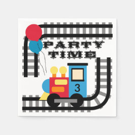 Voeg toe Leeftijd Party Time Train Verjaardag Papi Servetten