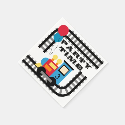 Voeg toe Leeftijd Party Time Train Verjaardag Papi Servetten (Hoek)