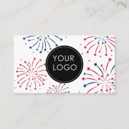 Voeg toe Logo 4th of July Business Company Firewor Informatiekaartje
