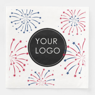 Voeg toe Logo 4th of July Business Company Firewor Servet