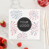 Voeg toe Logo 4th of July Business Company Firewor Servet (Insitu)