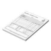 Voeg toe Logo Bakery Business Order Form Notitiebl Notitieblok (Linkerzijde)
