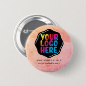 Voeg toe Logo Bedrijfsbedrijf Branded Custom Ronde Button 5,7 Cm (Voorkant /achterkant)