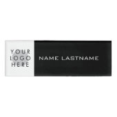 Voeg toe Logo Eenvoudige Moderne Naam Lastname Zwa Naambadge (Voorkant)