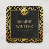 Voeg toe Logo Gold Luxury Lijst Visitekaartje (Voorkant)