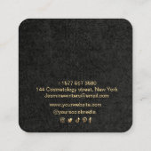 Voeg toe Logo Gold Luxury Lijst Visitekaartje (Achterkant)