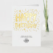 Voeg toe Logo Kantoor Fun Doodle Happy Birthday Folie Wenskaart (Voorkant)