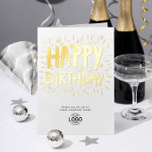 Voeg toe Logo Kantoor Fun Doodle Happy Birthday Folie Wenskaart