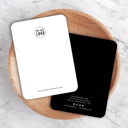 Voeg toe Logo Modern aangepaste kleur Ketting Disp Visitekaartje