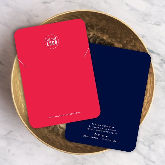 Voeg toe Logo Modern aangepaste kleur Ketting Disp Visitekaartje