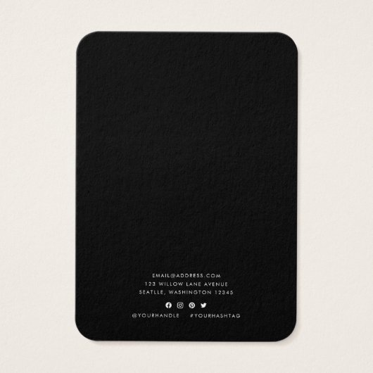 Voeg toe Logo Modern aangepaste kleur oorbel displ Visitekaartje (Achterkant)