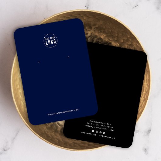 Voeg toe Logo Modern aangepaste kleur oorbel displ Visitekaartje