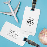 Voeg toe Logo Modern Corporate Business Custom Kle Bagagelabel<br><div class="desc">Voeg Logo Modern Corporate Business Custom Colours Bagagelabel toe dat ideaal is voor u en uw medewerkers wanneer u voor uw werk reist. Achtergrondkleur op de voor- en achterkant is bewerkbaar, klik op "Bewerken" om de kleur te wijzigen Personaliseer deze door de tekst voor de tijdelijke aanduiding en het afbeelding...</div>