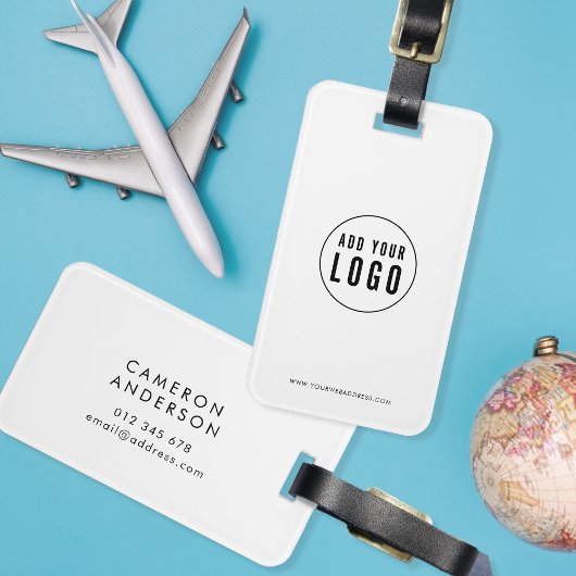 Voeg toe Logo Modern Corporate Business Custom Kle Bagagelabel