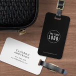 Voeg toe Logo Modern Corporate Business Custom Kle Bagagelabel<br><div class="desc">Voeg Logo Modern Corporate Business Custom Colours Bagagelabel toe dat ideaal is voor u en uw medewerkers wanneer u voor uw werk reist. Achtergrondkleur op de voor- en achterkant is bewerkbaar, klik op "Bewerken" om de kleur te wijzigen Personaliseer deze door de tekst voor de tijdelijke aanduiding en het afbeelding...</div>