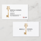 Voeg toe Logo Real Estate Professional sleutel Visitekaartje (Voorkant / Achterkant)