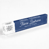 Voeg toe Logo Script Calligrafie Titel Navy Blue Naambordje