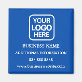 Voeg toe Logo Simple Modern Professional Blue Magneet (Voorkant)