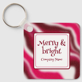 Voeg toe Zakelijke Logo Bright Christmas Promotion Sleutelhanger